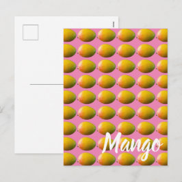 Mango Fruit Mönster för Vegetarian och Vegan Helg Vykort