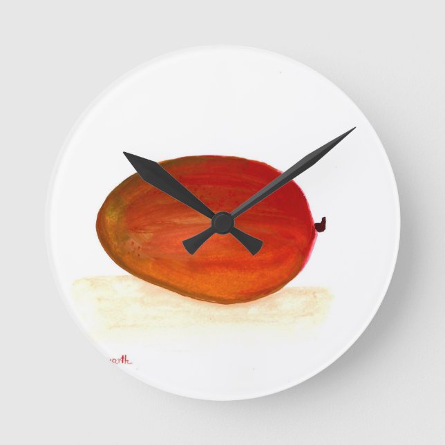 Mango-frukt Rund Klocka (Framsida)