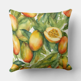 Mango Frukter och blad Kudde
