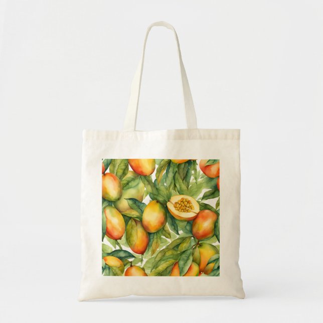 Mango Frukter och blad  Tygkasse (Framsidan)