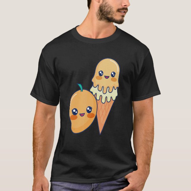 Mango Ice Cream Sweet Ripe Mango T Shirt (Framsida)