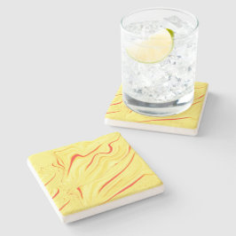 Mango-kräm, med böjt rött eller korallinje stenunderlägg