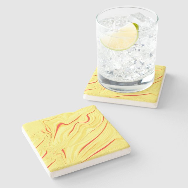 Mango-kräm, med böjt rött eller korallinje stenunderlägg (Sidan)