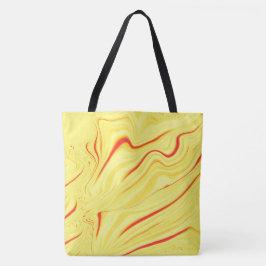 Mango kräm med rött eller koralt böjt slaganfall tygkasse