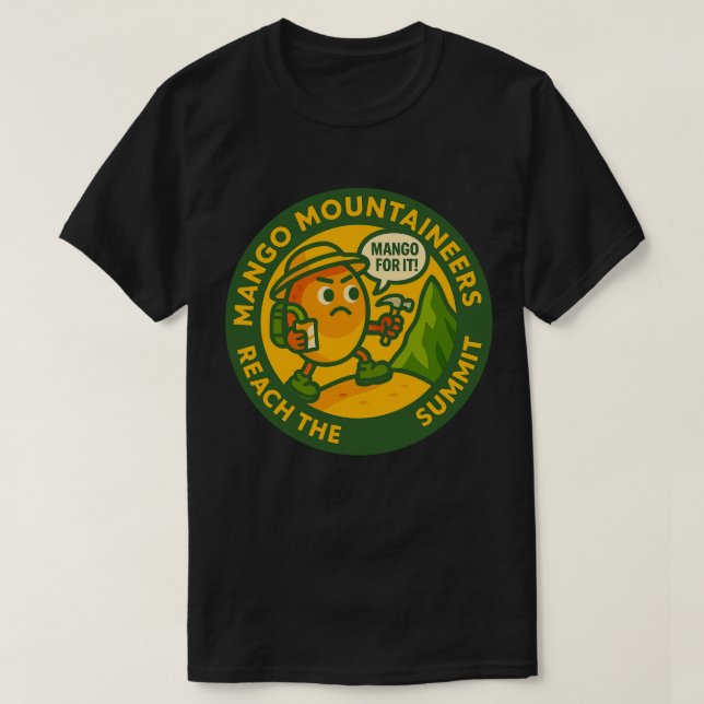 Mango Mountaineers Reach The Summit T Shirt (Design framsida)