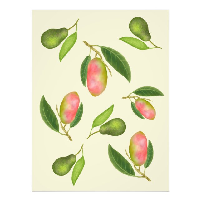 Mango och Avocado Fototryck (Framsidan)