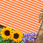 Mango och vitt Vågrät med stripe Presentpapper<br><div class="desc">Papper radbrytning av Vågrät och vitt</div>