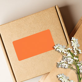 Mango Orange Solid Färg | Klassisk | ELEGANT Adressetikett