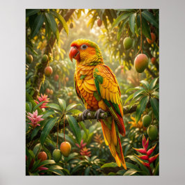 Mango Papegoja Baldakin Poster