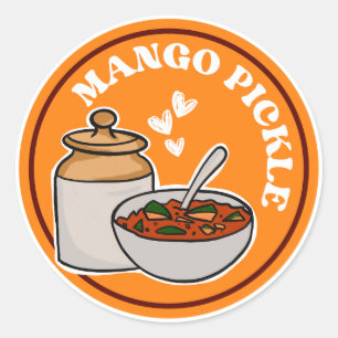 Mango Pickle Älskare Runt Klistermärke