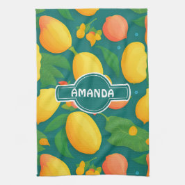 Mango Rainbow Colorful Personlig Mönster Kökshandduk