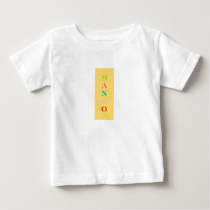 "Mango"-Roligt Grafik T-Shirt - Fet Gult