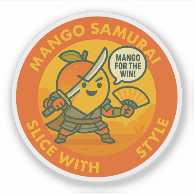 Mango Samurai Slice With Style  Klistermärken (Framsida)