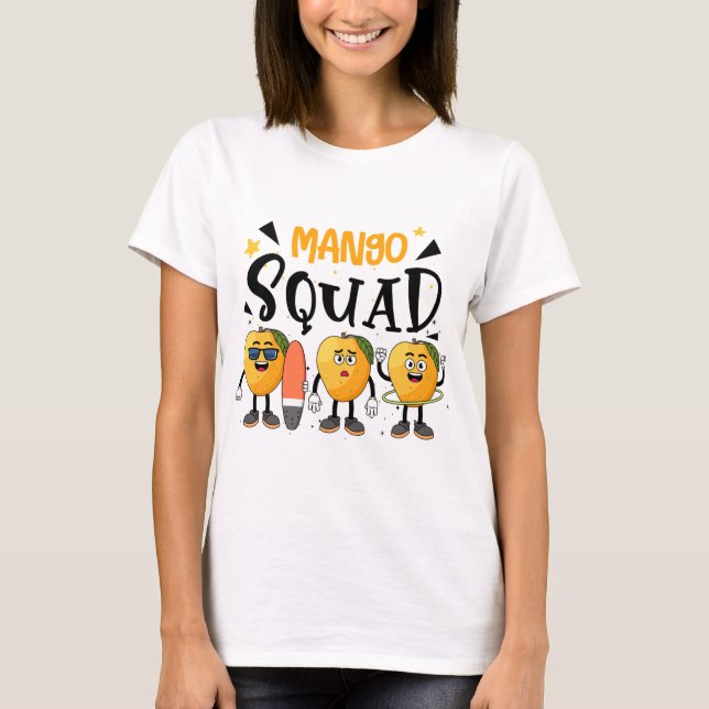 Mango Squad Summer Funny Mango Fruit Älskare T Shirt (Framsida)
