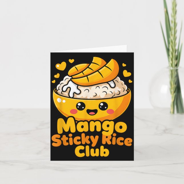 Mango Sticky Rice Club Kawaii Thailändsk efterrätt Kort (Framsida)