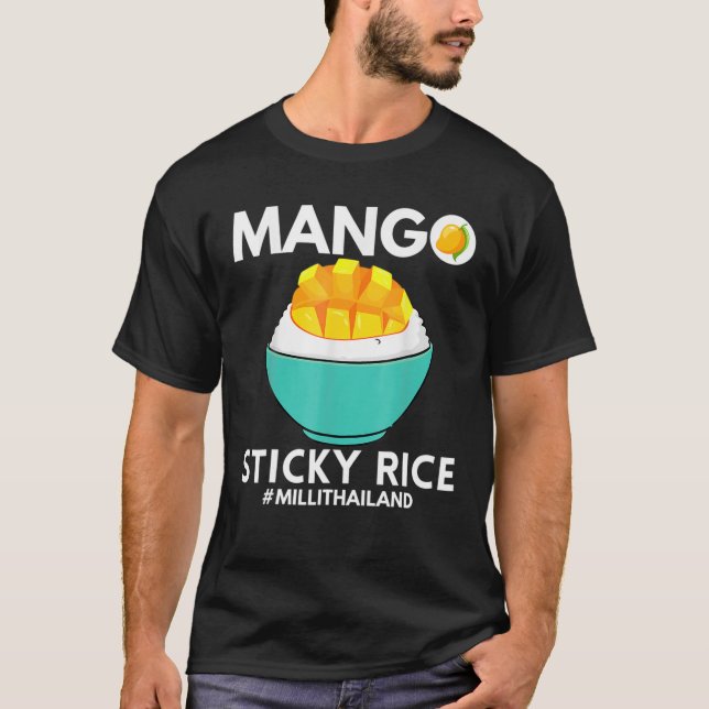 Mango Sticky Ris Milli Thailand, sommarmat Älskare T Shirt (Framsida)
