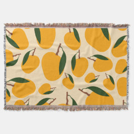 Mango Summer Fruit Mönster Filt
