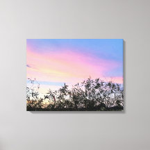 Mango Sunset Himlar Blue Rosa Canvas Art Set