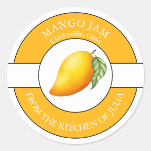 Mango Sylt-etikett Runt Klistermärke