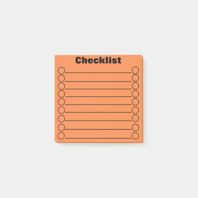 Mango Tango Checklist Post-it® Notes 3" x 3" Post-it Block (Framsida)