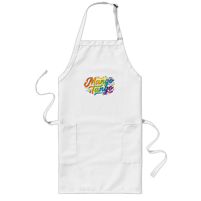 Mango Tango Tropiska Vibrationer T-Shirt Långt Förkläde (Framsidan)