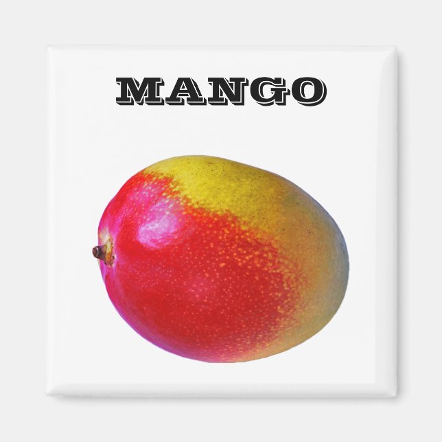 Mango - (Teckenkvadrat för underkant) Magnet (Framsidan)