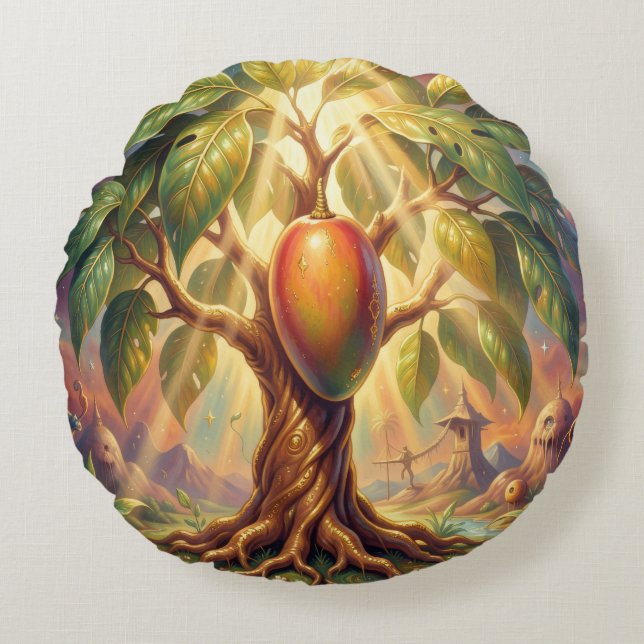 Mango – Tropical Fruit Full of Flavor´11 Rund Kudde (Framsidan)