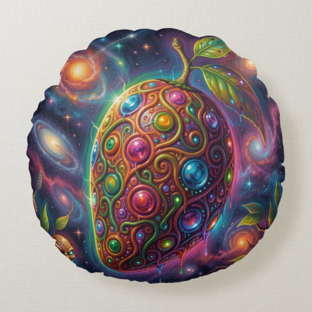 Mango – Tropical Fruit Full of Flavor´1 Rund Kudde (Framsidan)