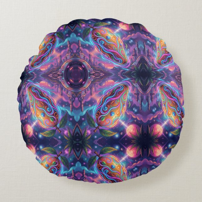 Mango – Tropical Fruit Full of Flavor´3 Rund Kudde (Framsidan)