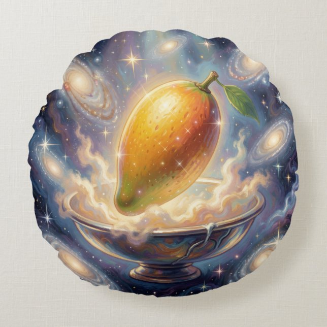 Mango – Tropical Fruit Full of Flavor´4 Rund Kudde (Framsidan)