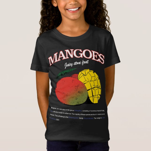 Mango Tropical Fruit Summer Vibes Hawaii T Shirt (Framsida)