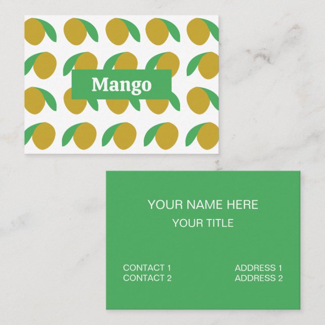 Mango Tropical Fruit Visitkort (Fram/baksida)