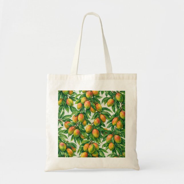 Mango Tropiskt Botaniskt Mönster Tygkasse (Framsidan)