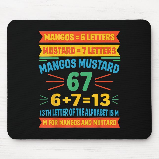 Mangos Mustard 67 Tee Rollig Alfabetkod M Meme F Musmatta (Framsidan)