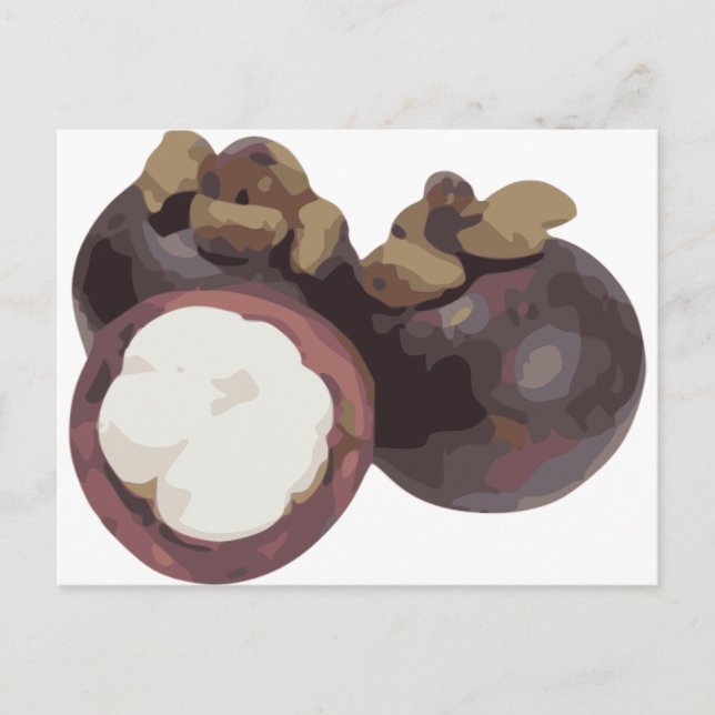 Mangosteen Sweet and Tangy Fruit från Thailand Vykort (Framsida)