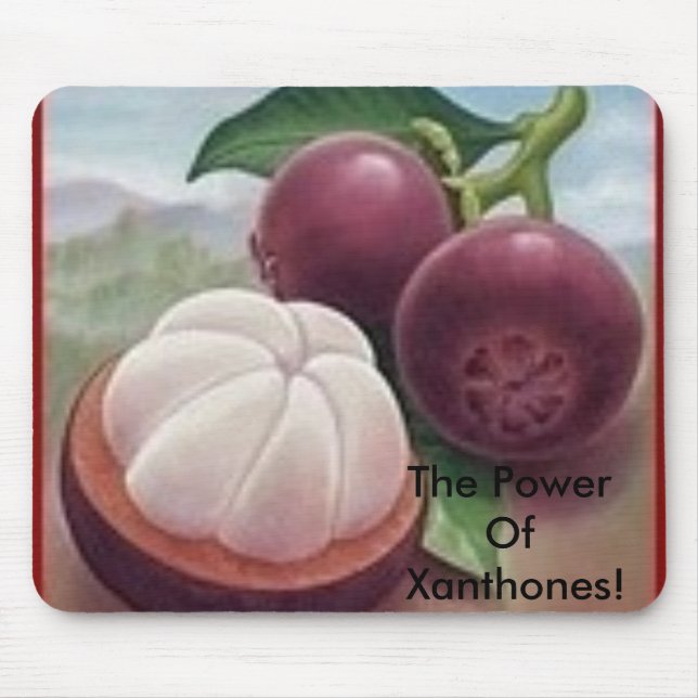 Mangosteenfrukt, driva av Xanthones! Musmatta (Framsidan)