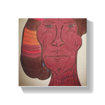 Mångracial konst tryckt på sträckt canvas
