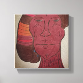 Mångracial konst tryckt på sträckt canvas