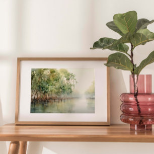 Mangrove Marvel: Vattenfärg på Vibrant Mangroves Poster
