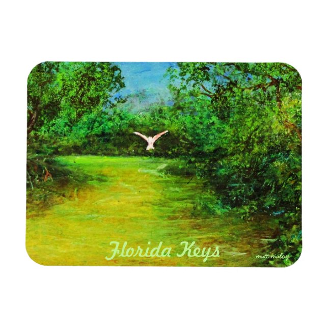 Mangrove Spoonbill Premium Magnet (Horisontell)