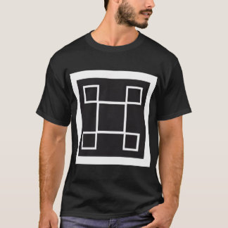 Mångsidig abstrakt design Tee, svart och vitt T Shirt