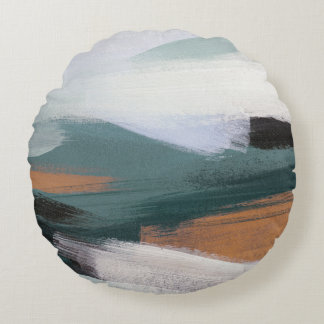 Mångsidig Abstrakt liggande: Konstgjord akryl Rund Kudde