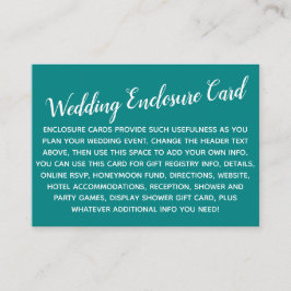 Mångsidig Anpassningsbar Enkel Bröllop-Mörk-skalni Tilläggskort