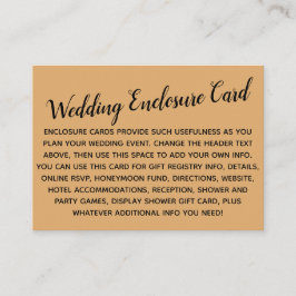 Mångsidig Anpassningsbar Enkel Orange för DIY Bröl Tilläggskort