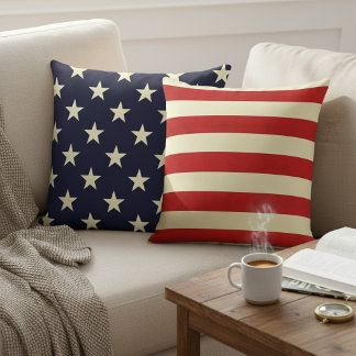 Mångsidig patriotism: Stars & Rand Reversible Kudde
