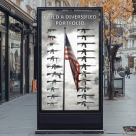 Mångsidig portfölj vapenaffisch poster