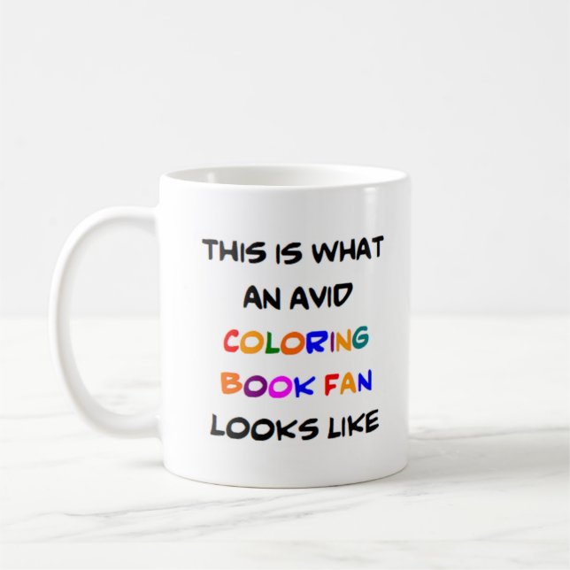 mångsysslande bokstavsfärgingsfantast kaffemugg (Vänster)