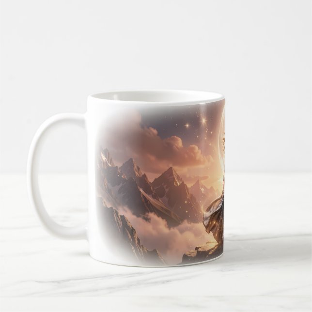 Mångudinnan Bergstopp Stjärnljus Klänning Mugg (Vänster)
