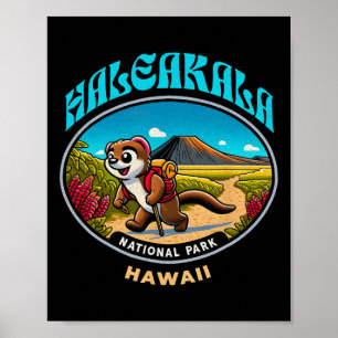 Mangust vandrar i Haleakala National Park Poster