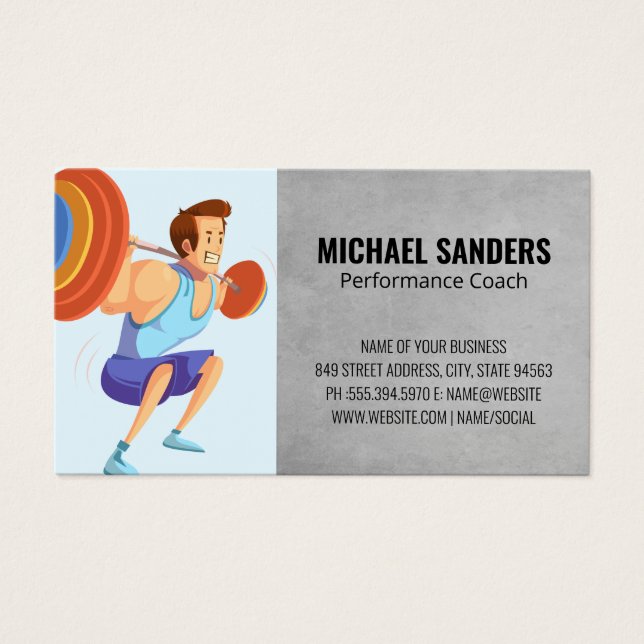 Mangvadratvikter | Idrottsträning Visitkort (Framsidan)